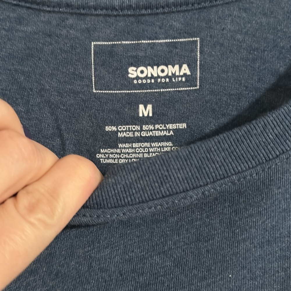 Blue long sleeve Sonoma Shirt Size Medium - Picture 3 of 3